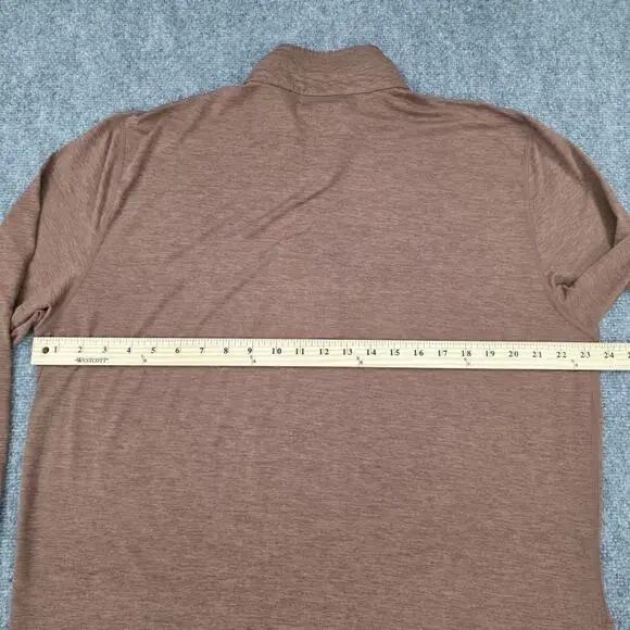 Vuori Pullover Men XL Brown Ease Performance 1/2 Half Zip 2.0 Long Sleeve Active - Picture 5 of 14